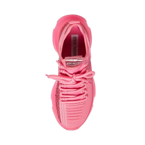 Steve Madden MAXIMA HOT PINK SNEAKERS - Picture 4 of 6
